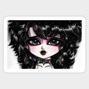 Cute Emo Girl Sticker